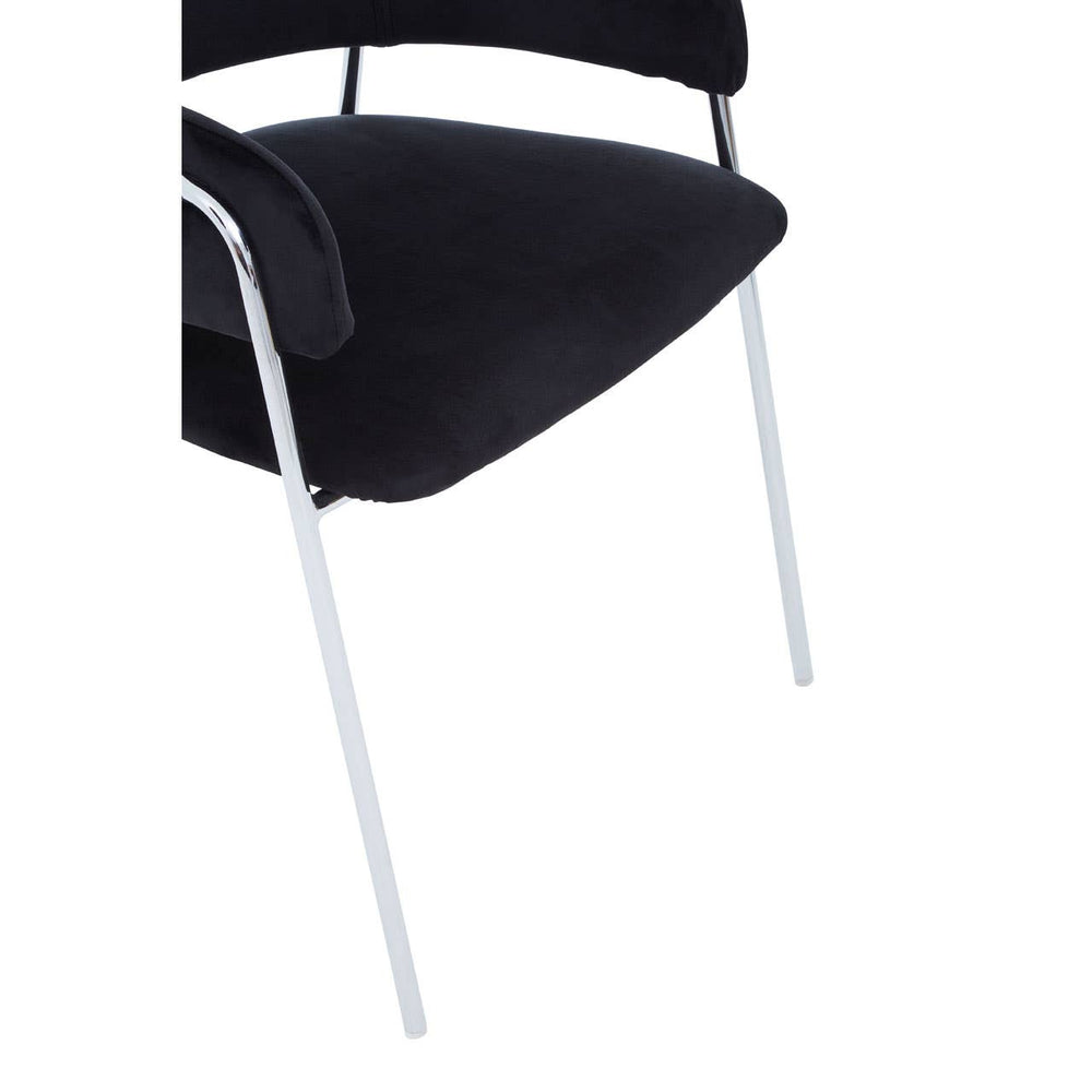 Luxe Black Velvet Dining Chair