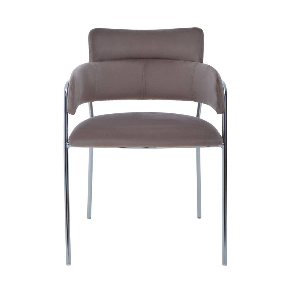 Luxe Mink Velvet Dining Chair