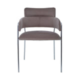 Luxe Mink Velvet Dining Chair