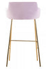 Luxe Pink Velvet Bar Chair