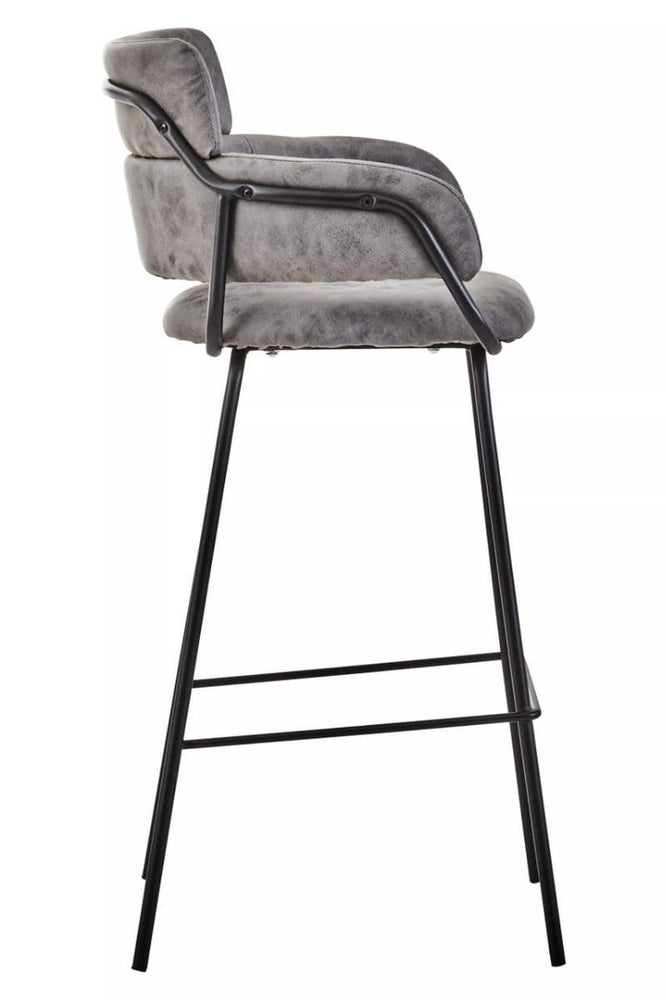 Luxe Grey Bar Chair