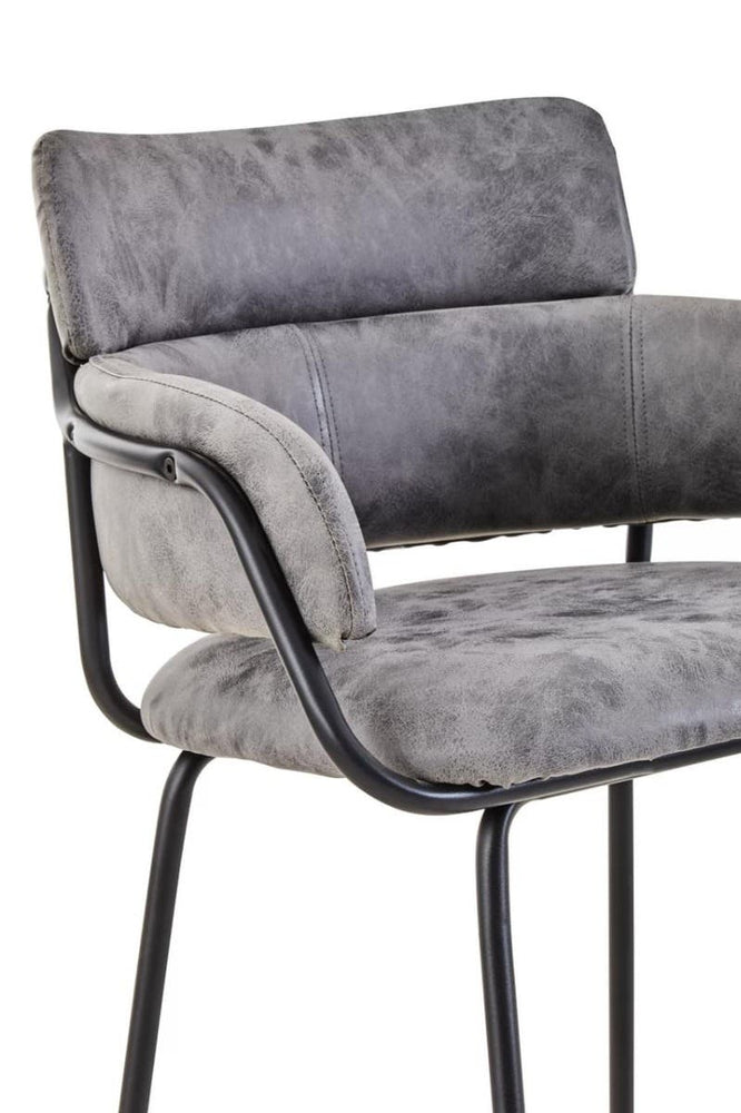 Luxe Grey Bar Chair