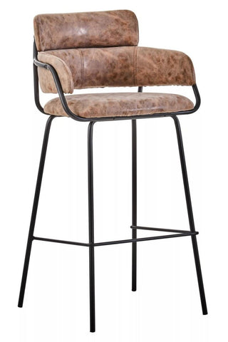 Luxe Brown Bar Chair