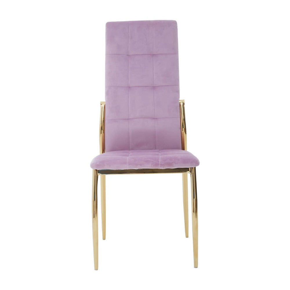 Luxe Pink Velvet Dining Chair