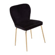 Tamzin Curved Black Gold Finish Dining Chair