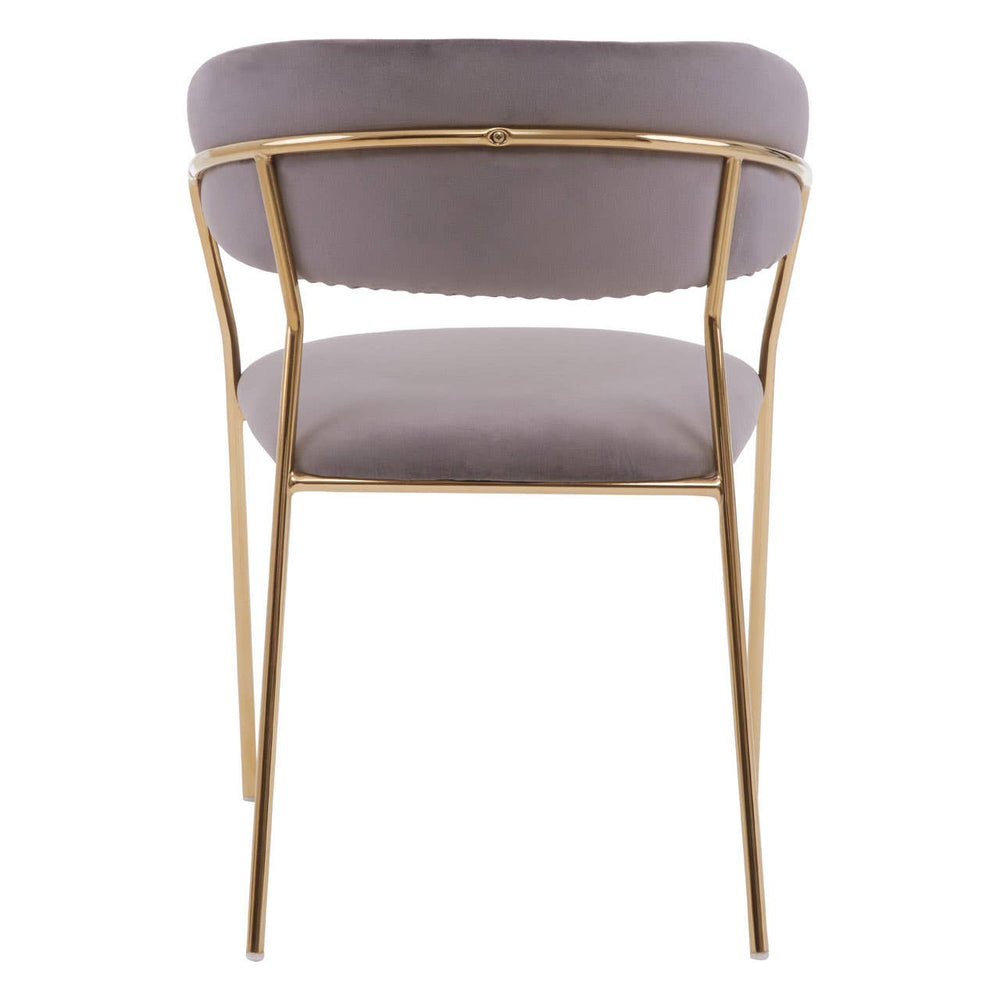 Luxe Mink Velvet Dining Chair
