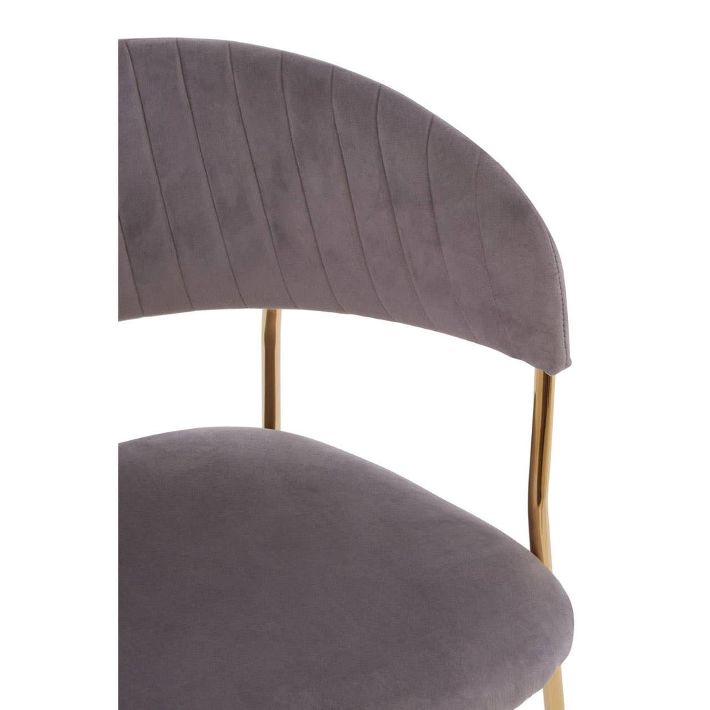 Luxe Mink Velvet Dining Chair