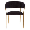 Luxe Black Velvet Dining Chair