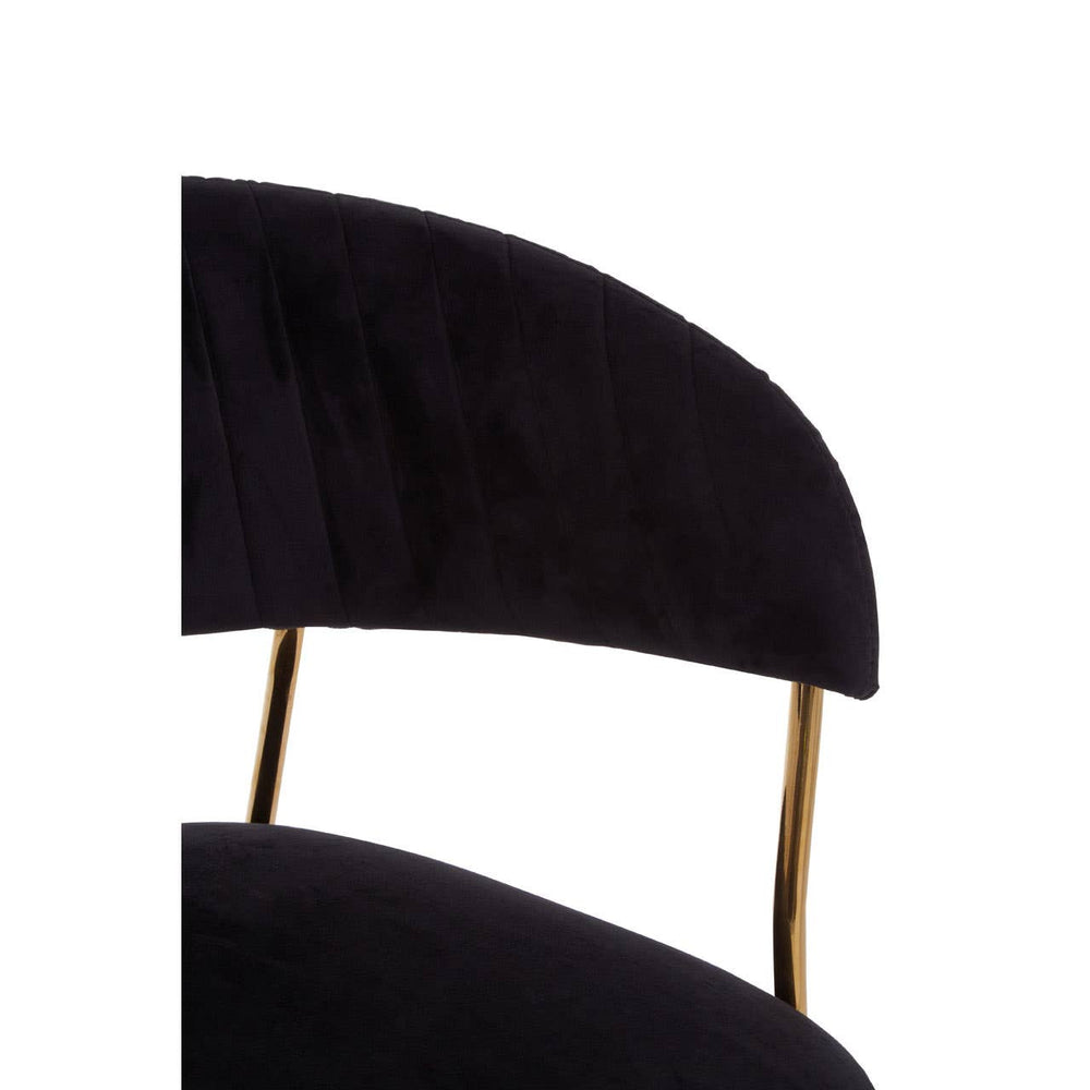 Luxe Black Velvet Dining Chair