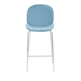 Luxe Blue Velvet Bar Chair