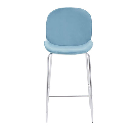 Luxe Blue Velvet Bar Chair