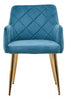 Luxe Blue Velvet Dining Chair