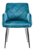 Luxe Blue Velvet Dining Chair