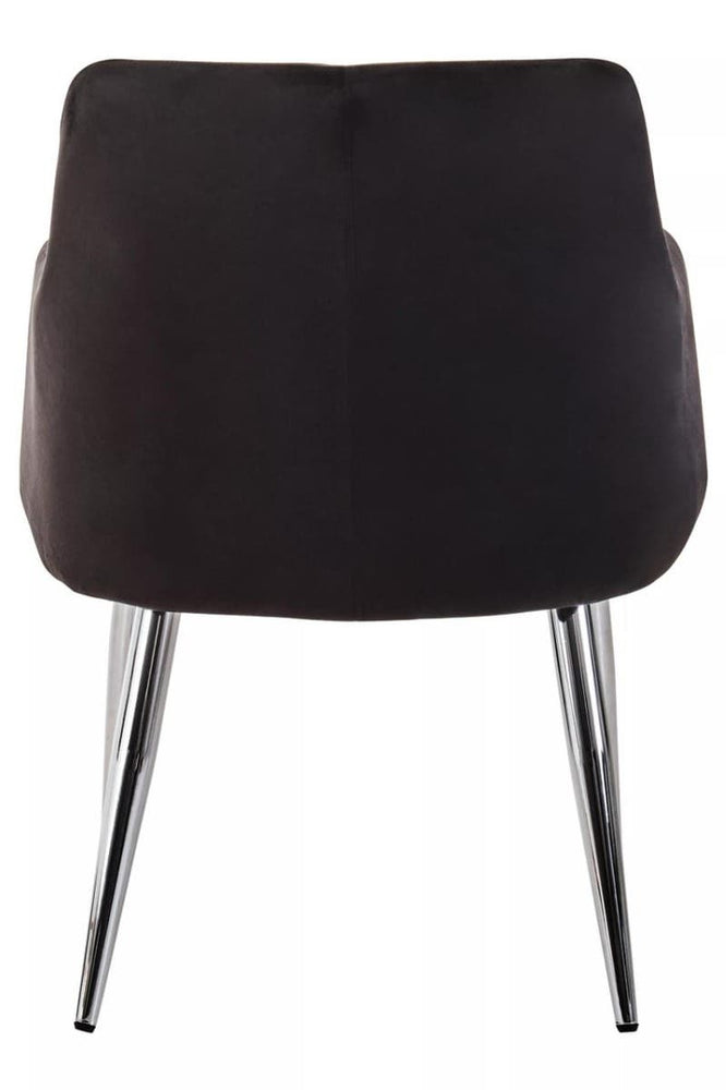 Luxe Black Velvet Dining Chair