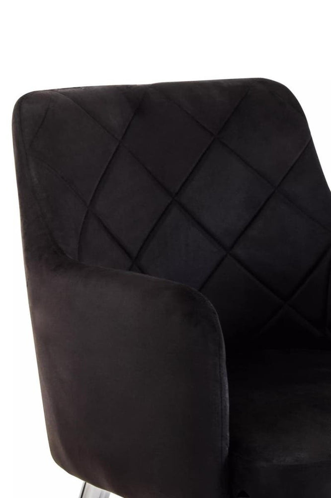 Luxe Black Velvet Dining Chair