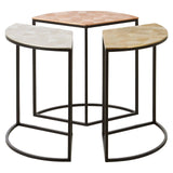 Geometric Metallic Side Tables