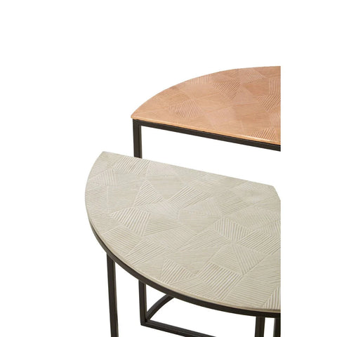 Geometric Metallic Side Tables