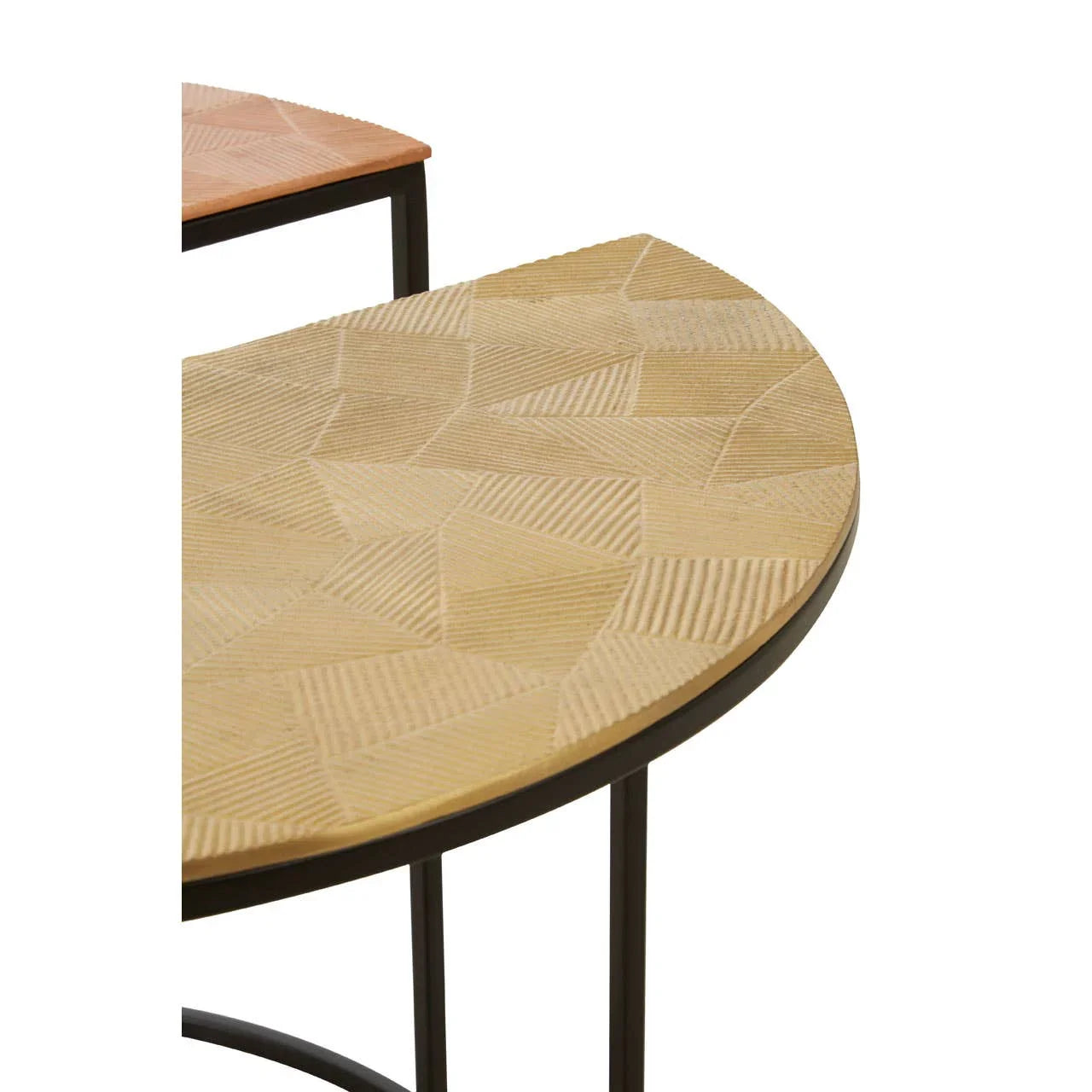 Geometric Metallic Side Tables
