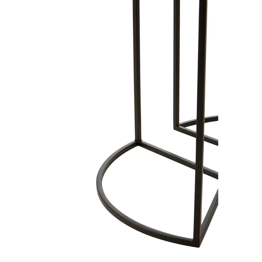 Geometric Metallic Side Tables