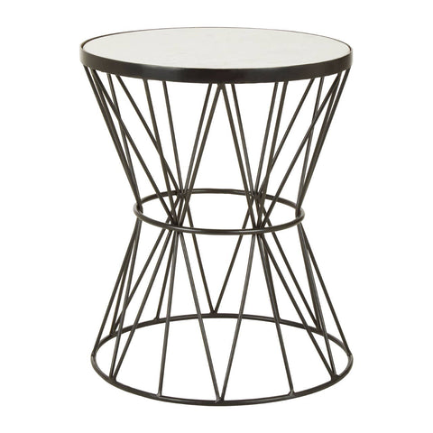 Marble Wire Side Table