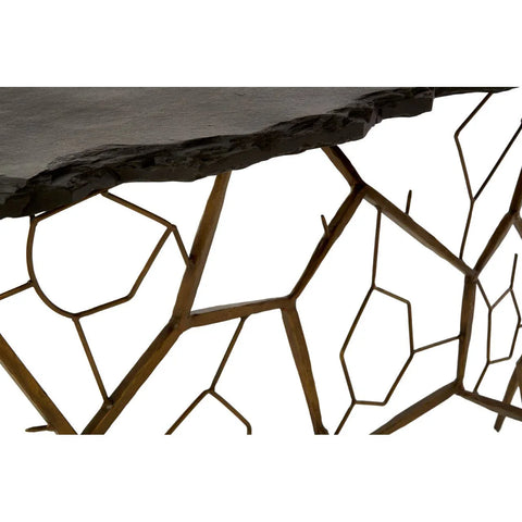 Branches Iron Stone Console Table