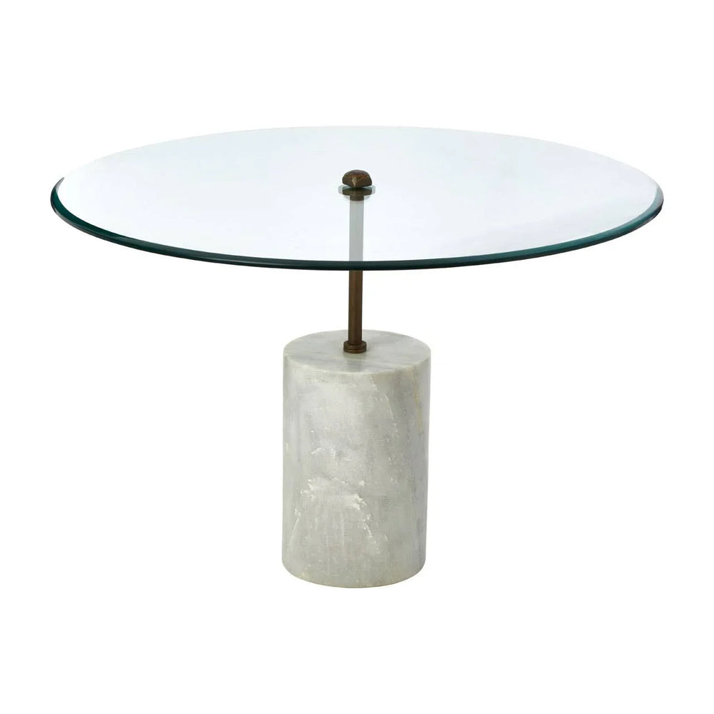 Glass Marble Side Table