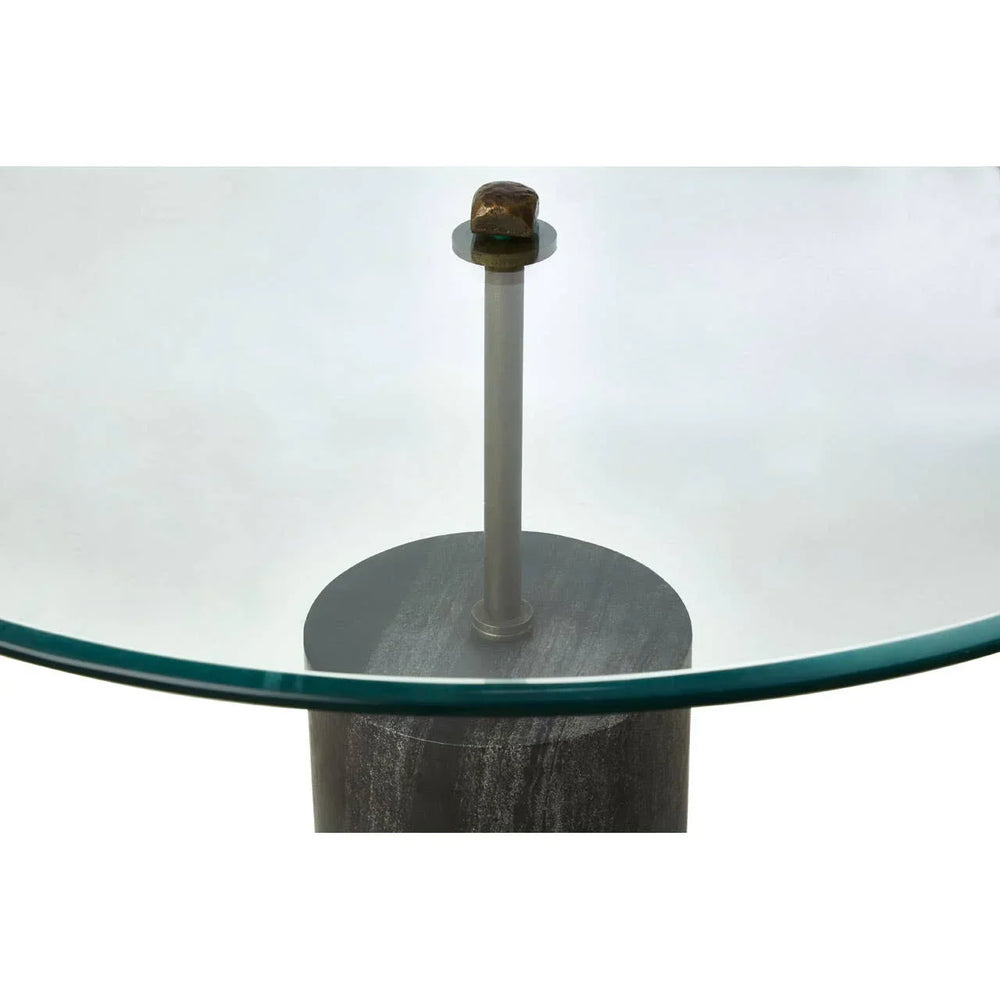 Glass & Marble Side Table