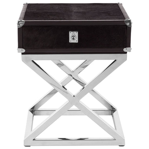 Glamour Leather Side Table