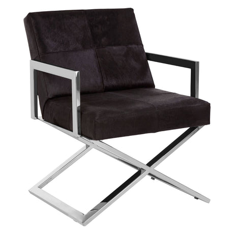 Sleek Leather Accent Chair
