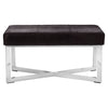 Luxe Black Leather Bench