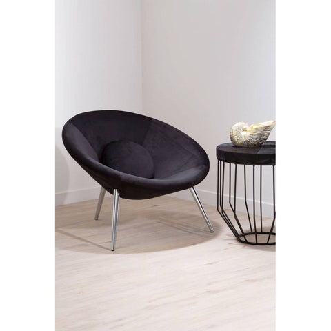 Luxe Black Velvet Chair