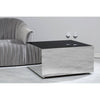 Chrome Finish Glass Coffee Table