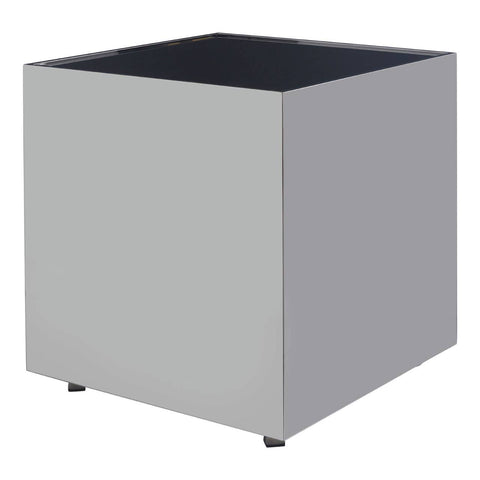 Chrome Glass Square Side Table