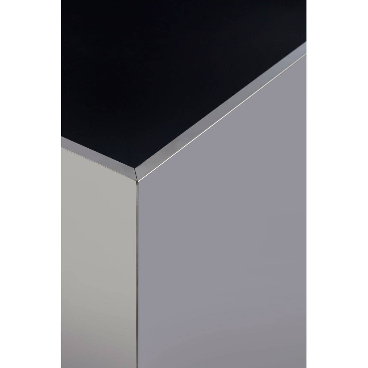 Chrome Glass Square Side Table