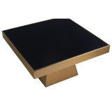 Golden Glass Square Coffee Table