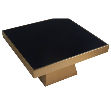 Golden Glass Square Coffee Table