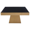 Golden Glass Square Coffee Table