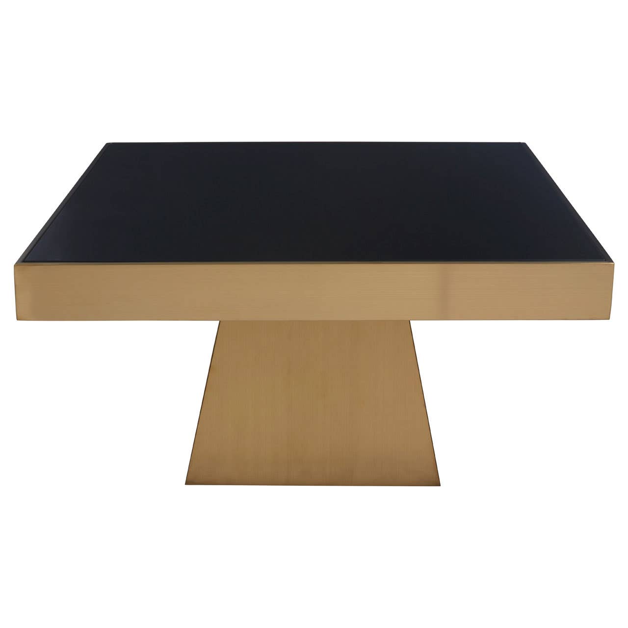 Golden Glass Square Coffee Table