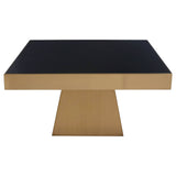 Golden Glass Square Coffee Table
