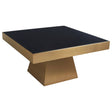 Golden Glass Square Coffee Table