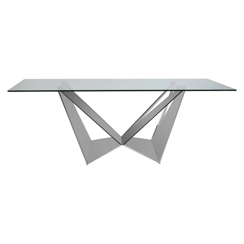 Chrome Glass Dining Table