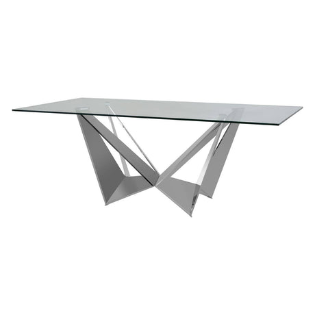Chrome Glass Dining Table