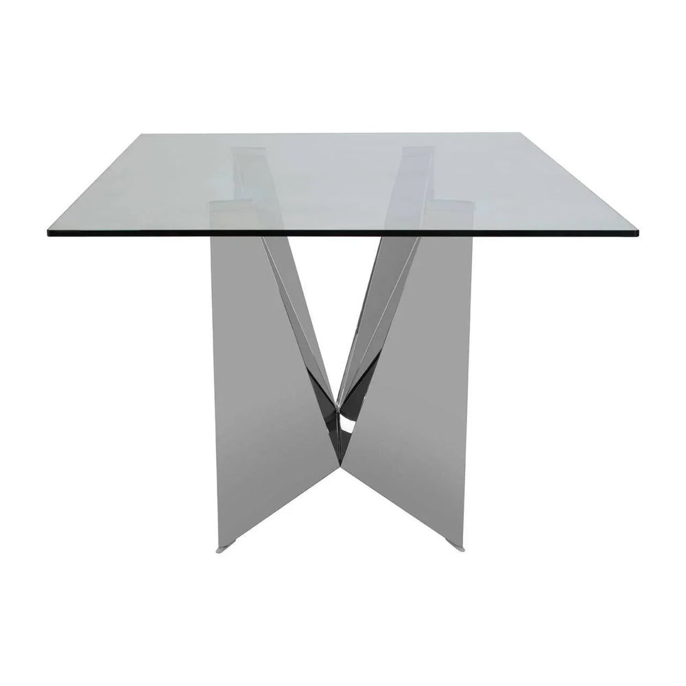 Chrome Glass Dining Table