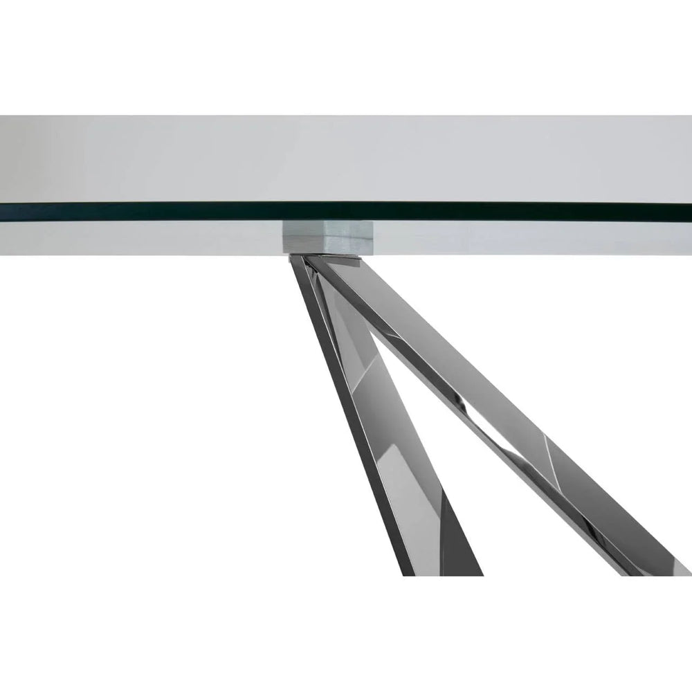 Chrome Glass Dining Table