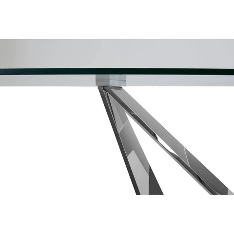 Chrome Glass Dining Table