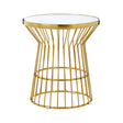 Golden Glass Side Table