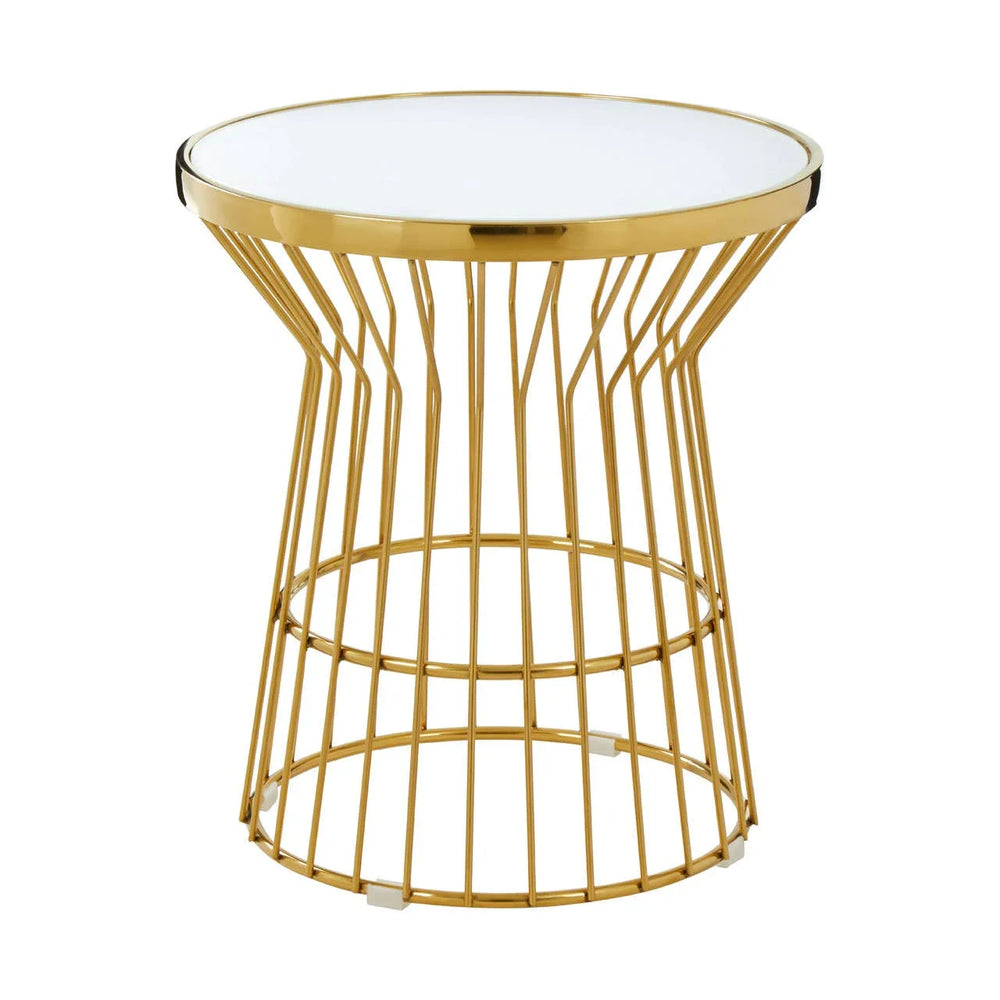 Golden Glass Side Table