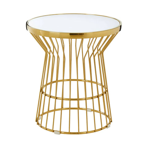 Golden Glass Side Table