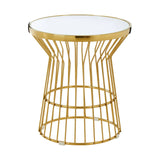 Golden Glass Side Table