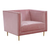 Luxe Pink Velvet Armchair